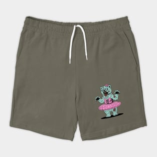 Ballerina Polar Bear Zombie Shorts