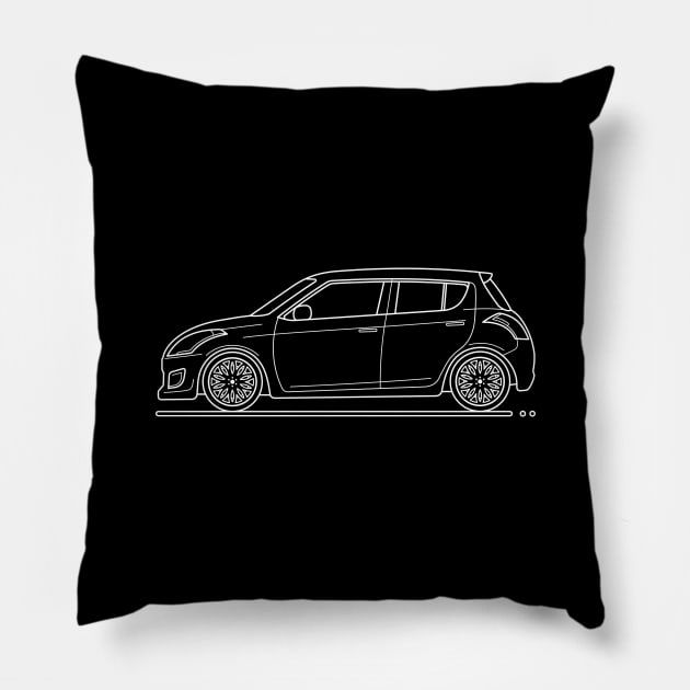 Yellow Hatchback Car W Pillow by garistipis