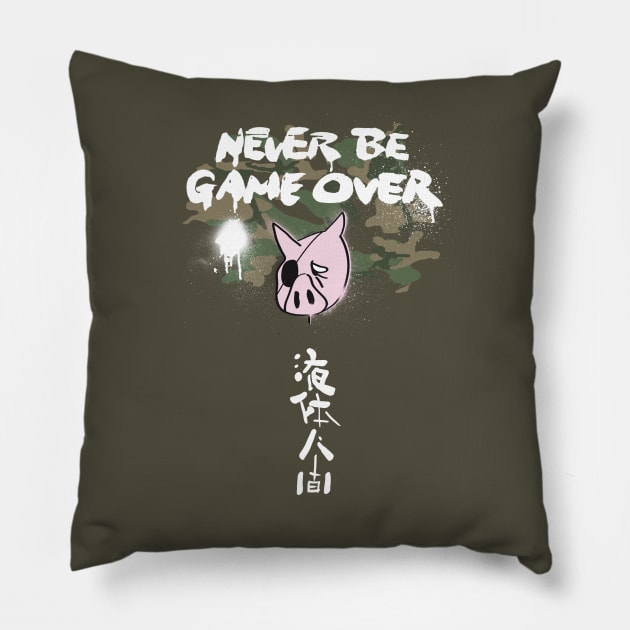 Never Be Game Over Pillow by JalbertAMV