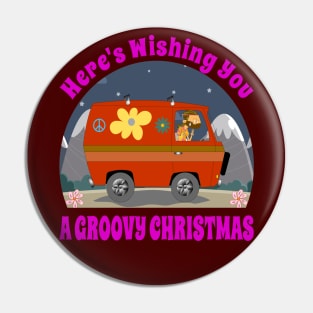 Here's wishing you a Groovy Christmas Pin