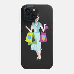 Woman Shopping Phone Case