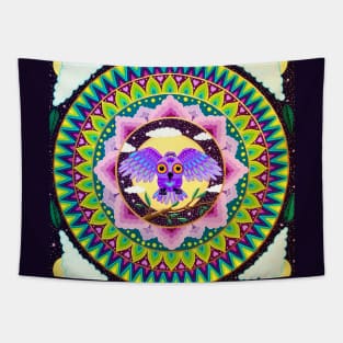 Magical Owl Mandala Tapestry