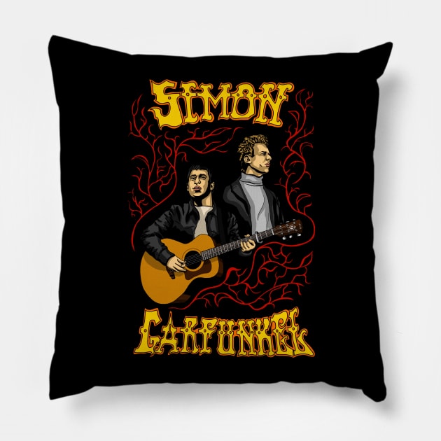 Simon and Garfunkel Pillow by HelenaCooper