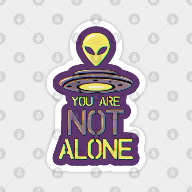 you are not alone vintage vibes Magnet by Fadedstar