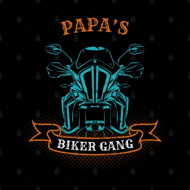 Papa's Biker Gang Father's Day by DwiRetnoArt99