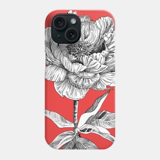 Ink - Peony Variation 1 Phone Case