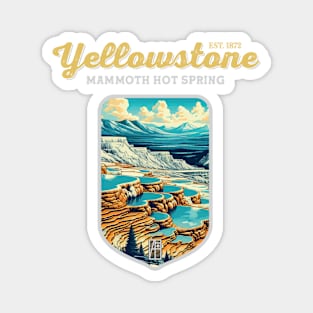 USA - NATIONAL PARK - YELLOWSTONE Mammoth Hot Springs - 3 Magnet