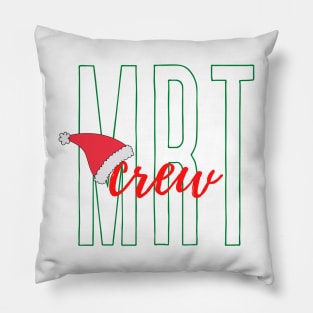 MRT Crew with Santa Hat White Background Pillow