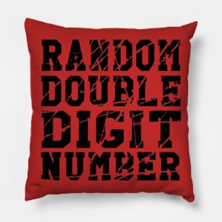 Random Double Digit Number Pillow