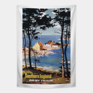 Southern England - BR,SR - Vintage Railway Travel Poster - 1960s Tapestry