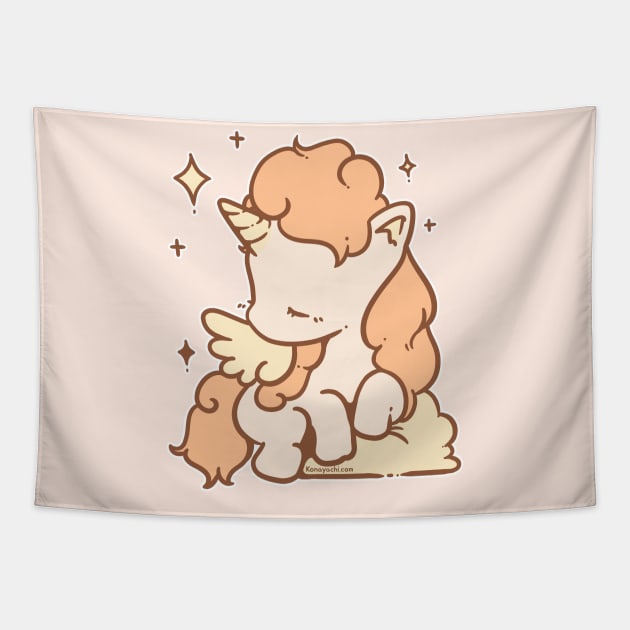 Soft Unicorn (Honey Orange) Tapestry by Konayachi