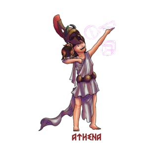 Athena - Goddess of Wisdom - Cartoon Art T-Shirt