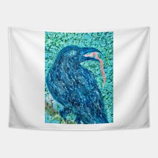 CROW AND WORM Tapestry