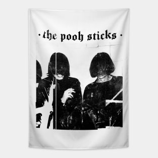 The Pooh Sticks  - - - Original Glitch Style Fan Art Tapestry