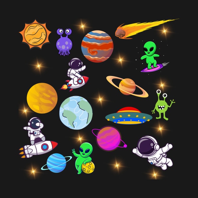 Stars, Astronauts, Aliens, and All Aboard the Galaxy by Crystal6789