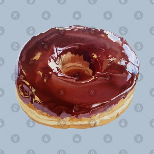 Chocolate Dip Donut Painting #2 (no background) by EmilyBickell