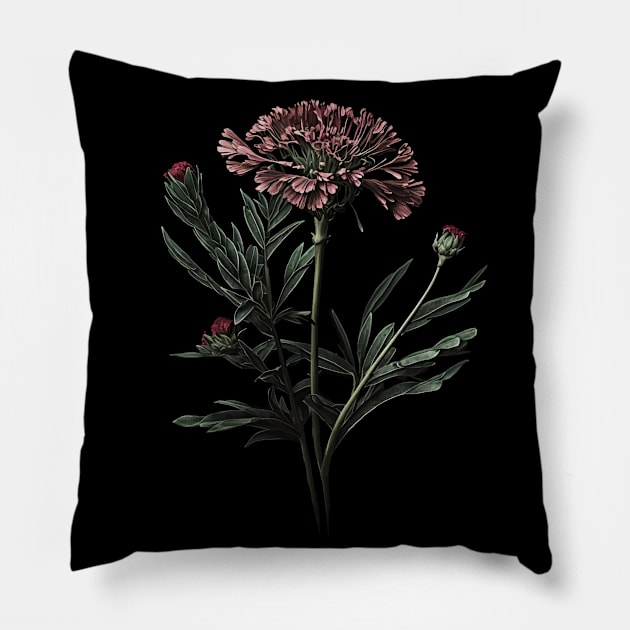 Red Sweet William Flower Pillow by Enyr's little witchy corner