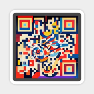 RickRoll QR Code Abstract Painting T-Shirt Magnet