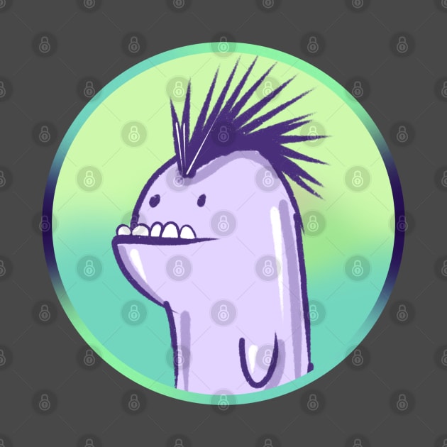 punk. funny monster with big teeth by barbasantara