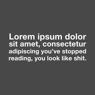 Lorem Ipsum Latin text funny graphic designer agency T-Shirt