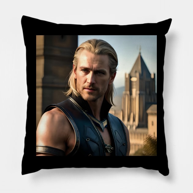 Handsome Sir Lancelot Pillow by Love of animals