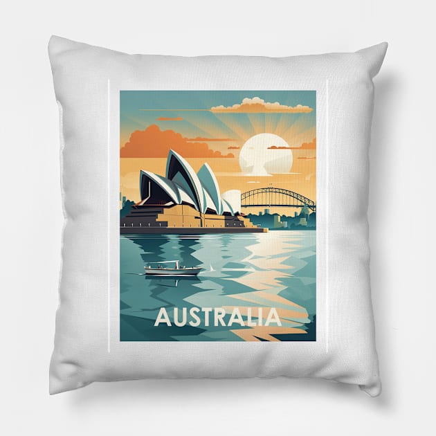 AUSTRALIA Art Pillow by MarkedArtPrints