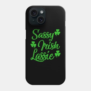 st patricks day sassy irish lassie Phone Case