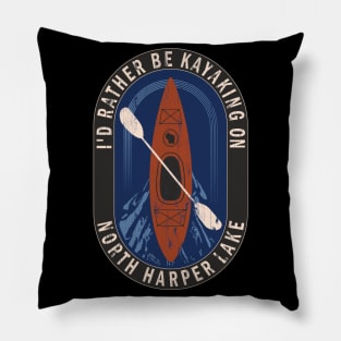 Id Rather Be Kayaking On North Harper Lake in Wisconsin Pillow