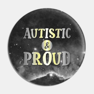 Autistic and Proud: Demigender Pin