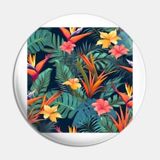 Tropical Flowers Pattern 11 Pin