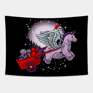 santa claus riding a pony Tapestry