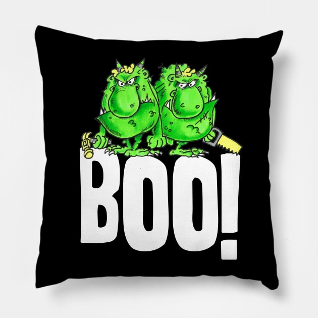 Boo! Pillow by brendanjohnson