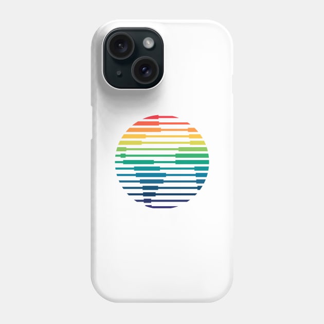 Rainbow Earth Minimalist Phone Case by Modern Evolution