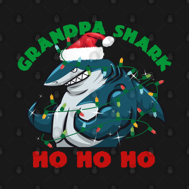 Disover Grandpa Shark Ho Ho Ho Christmas - Shark Christmas - T-Shirt