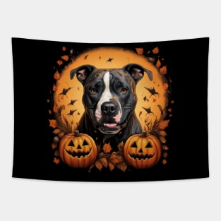 American Staffordshire terrier Halloween Tapestry