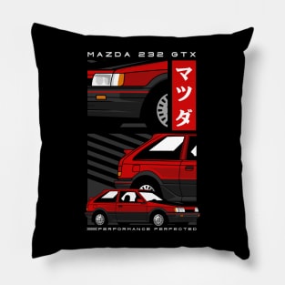 Iconic Mazda 323 GTX Design Pillow