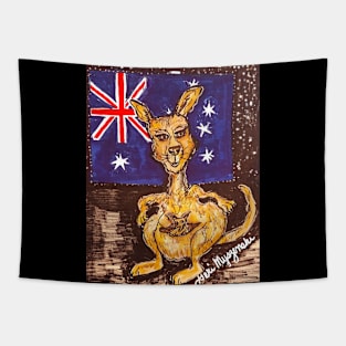 Australia and Kangaroos Tapestry