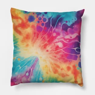 Abstract Rainbow Swirl Pattern Pillow