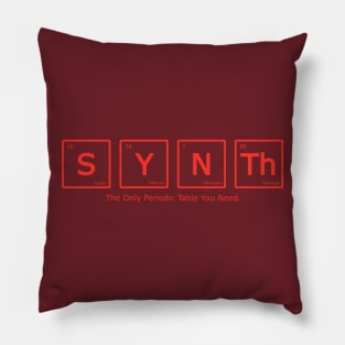 Synth Periodic Table of Synthesizer Pillow