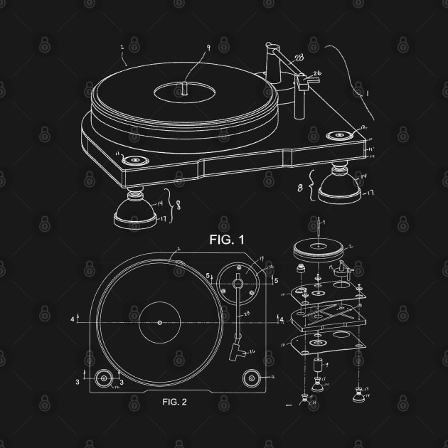 Turntable Patent Design - White by DennisMcCarson