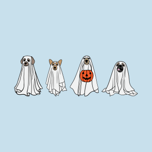 Ghost Dog Halloween Trick Or Treat T-Shirt