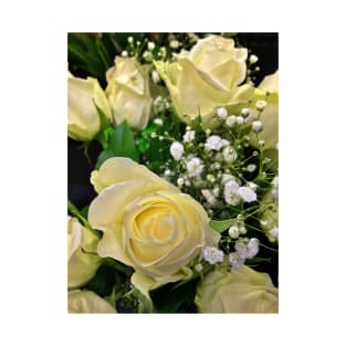 Cream Roses with Baby's Breath T-Shirt