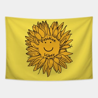 Positive Vibes Sunflower Tapestry