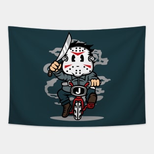 Cartoon Killer Minibike Tapestry