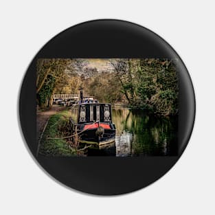 Moored Narrowboats At Newbury Pin