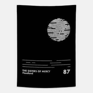 The Sisters Of Mercy / Floodland / Minimalist Graphic Design Artwork Tapestry