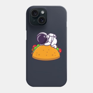 Astronaut Sleeping On Taco Food Cartoon Phone Case