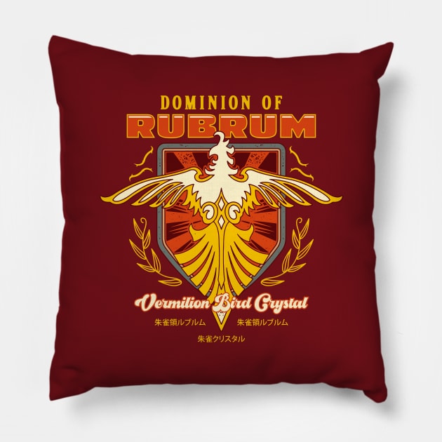 Rubrum Bird Emblem Pillow by Lagelantee