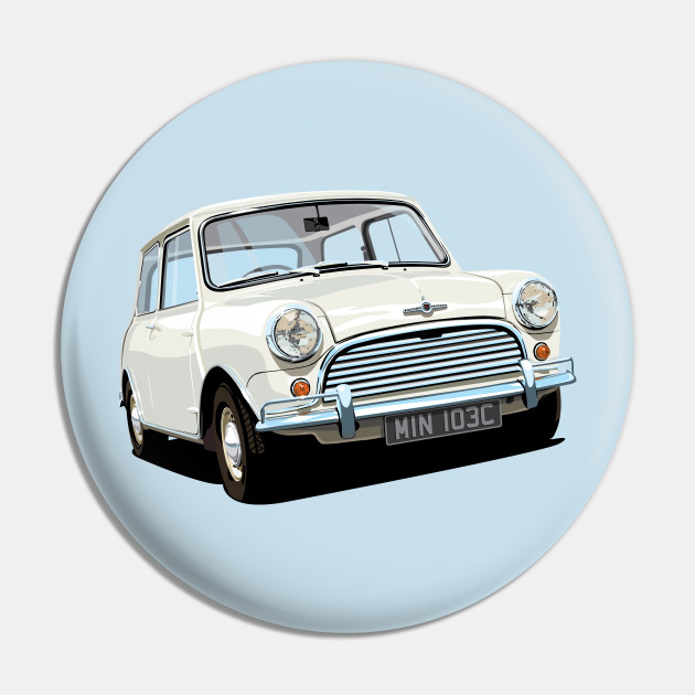 Classic White Mini Cooper