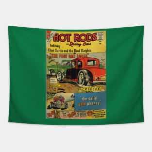 Vintage Race Hotroad Red car Tapestry